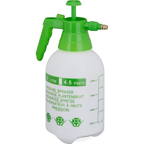Spruzzatore per giardino a pressione con valvola regolabile - Nebulizzatore da 2 litri mis. 17x13x30cm (1/5)