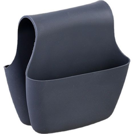 Porta spugne doppio a forma di sella, in gomma, adatto per riporre le spugne per lavare i piatti in una cucina con doppio lavello, grigio stellato