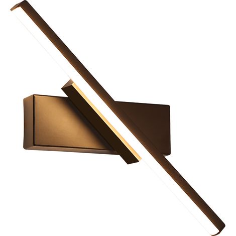 Aplique de pared LED moderno y sencillo de estilo escandinavo, lámpara de mesilla para dormitorio, luz creativa para escaleras, aplique de pared giratorio para sala de estar, 1 unidad (luz blanca cáli (1/5)