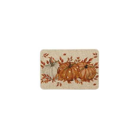 40 x 60 cm Mode Paillasson d'automne, citrouilles orange, feuilles d'érable, décoration de la maison, tapis de cuisine, tapis de sol pour intérieur (1/5)