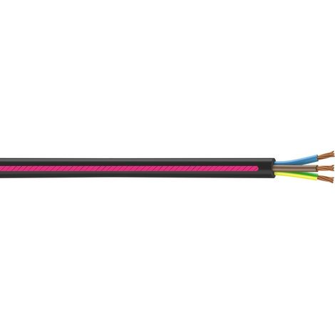 Câble électrique 3G 1.5 Mm² U1000R2V, L.10 m noir