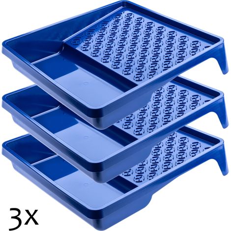 KADAX Farbwanne, Lackierwanne, Farbschale aus Kunststoff, Maler, 3, blau