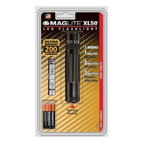 MAGLITE XL50-S3016 Torcia LED 200 lm fino a 224 metri batterie incluse colore Nero (1/3)
