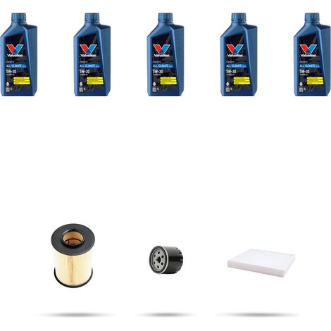 Kit tagliando 3 FILTRI e 5L OLIO compatibile con Ford C-Max II 1.6 77kw dal 2010 (1/5)