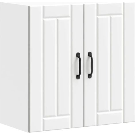 Armario de pared de cocina optimizado para almacenamiento 60 x 31 x 60 cm de madera noble de ingeniería blanco 020050162 (1/5)