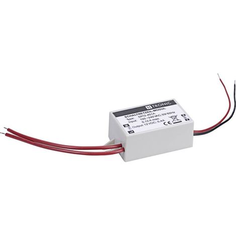 Alimentation CA/CC pour circuits imprimés H-Tronic SP-12-401 A 12 V/DC 0.4 A 4.8 W A746761 (1/2)