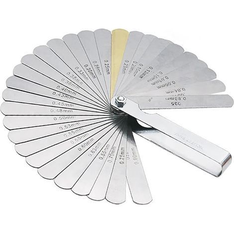 Jauge d'Épaisseur,32 Lames Jeu Cale Soupape En Acier Inoxydable, Marquage Métrique/impérial, Pour Mesurer L'écart Largeur, Pour la moteur/bougie/soupapes. (1/5)