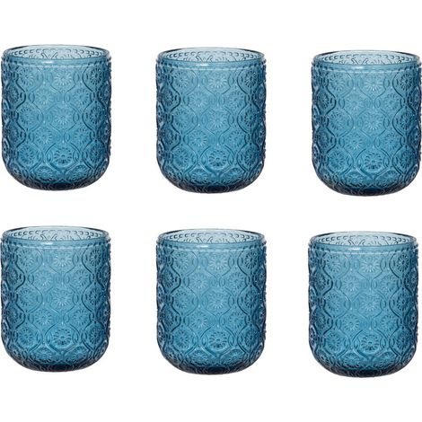 Table Passion - Boite de 6 gobelets bas Ana bleu 25 cl