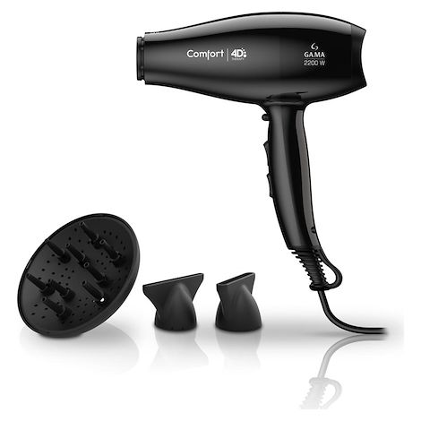 Ga.ma GH0532 Comfort 4D Therapy Asciugacapelli 2200W Ozone Ion Plus Tormalina 2 Velocita' 3 Temperature Diffusore colore Nero (1/5)