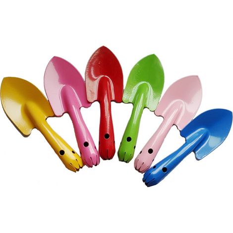 Lot de 6 petites pelles de jardinage intégrées couleurs aléatoires outils de plantation fleurs potager extérieur camping (1/5)