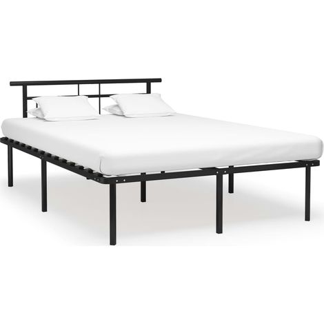 Bettgestell Schwarz Metall 140x200 cm