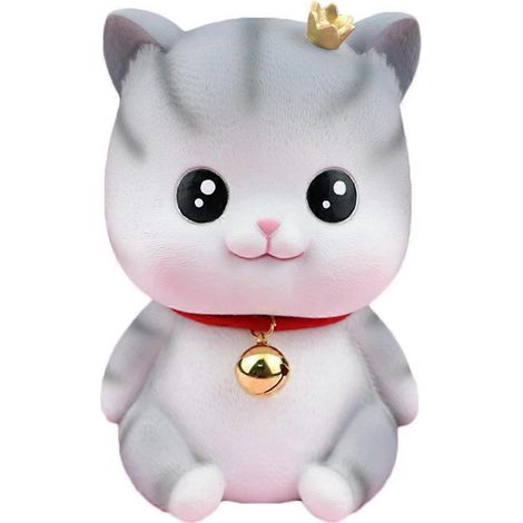 Tirelire chaton adorable, ornement de bureau en vinyle représentant un chaton.-14.5X10.5CM