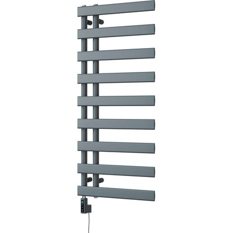 Agar - Anthracite Electric Towel Rail H1156mm x W500mm 500w Thermostatic WIFI (1/3)