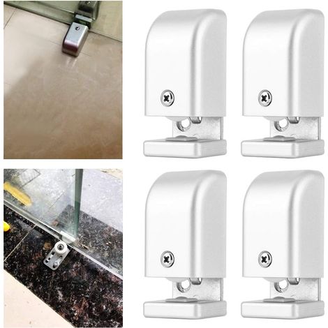 4 pièces guide de sol pour porte coulissante, réglable (1/5)