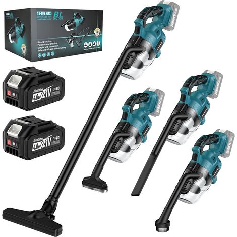 Aspirateur à Main sans Fil Compatible avec 18V, 16000Pa Multifonction 4 en 1 Portable Aspirateur avec 2 4.0Ah Akkus pour Maison et Voiture, Poils d'animaux (1/5)