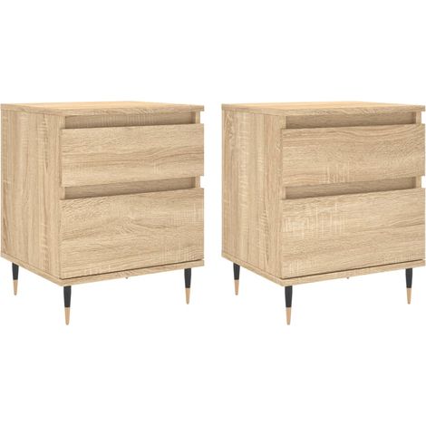 Maison Exclusive - Comodini 2pz Rovere Sonoma 40x35x50 cm in Legno Multistrato