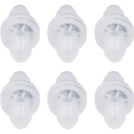 6-teiliges Kunststoff-Rückschlagventil, 1/2-Wege-Inline-Rückschlagventil 3/8 Zoll (10 mm) für Flüssigkeiten und Gase, PP-Gehäuse mit FKM-Membran, CDPV6 (1/5)