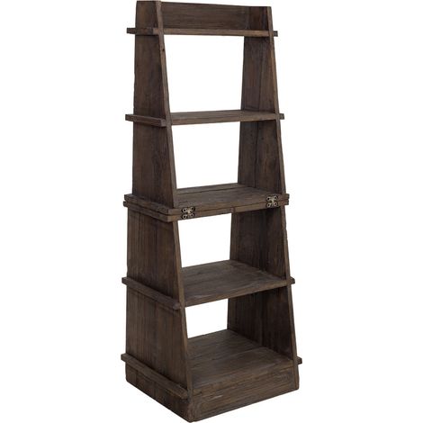 Estanteria de madera marrón 49.5x37.5x125.5h cm (1/5)