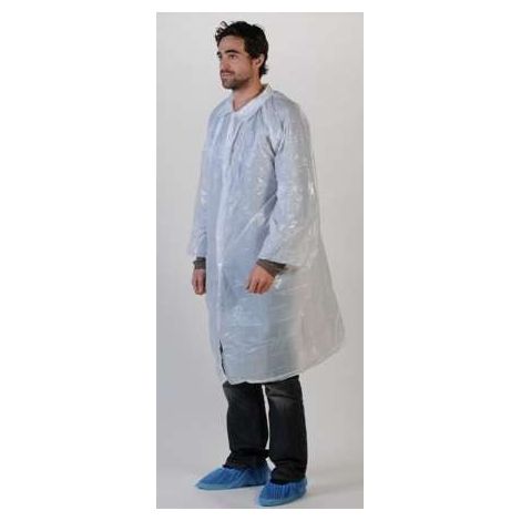 Blouse Polyéthylène Blanche C - Lot de 3 Boîtes de 1000 - Mediprotec Promosac