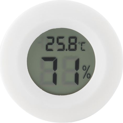 Eosnow Mini-Digital-LCD-Thermometer-Hygrometer, runde Form, Temperatur- und Luftfeuchtigkeitsmesser für Reptilien (1/5)