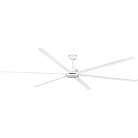 FARO Ventilateur de plafond industriel en acier blanc mat pour 39 m² et plus espaces commerciaux entrepôts salles de sport – Rotterdam 30 (1/2)