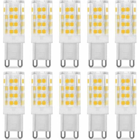 Ampoule LED G9 5 W, équivalent 40 W, lumière chaude 3 000 K, 220-240 V, angle de faisceau 360°, paquet de 10 (1/5)