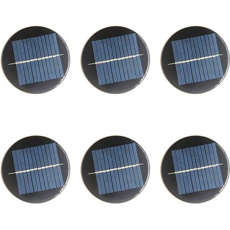 Lot de 6 mini cellules de panneau solaire 6 V 80 mm pour énergie solaire, bricolage, maison, jardin, projets scientifiques – Jouets – Chargeur de batterie