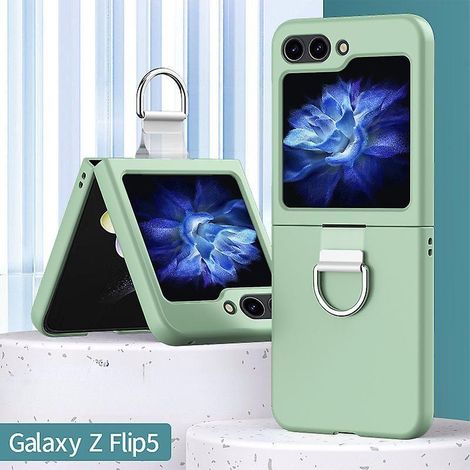 Coque Samsung Galaxy Z Flip 5, Housse Fine avec Bague de Maintien, Protection Légère Anti-Chute, Coque Ultra-Mince Vert Pistache (1/2)