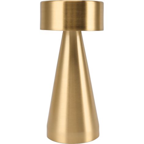 Lampe de table LED portable en métal, capteur tactile, 3 couleurs et variateur sans paliers, lampe de chevet et bureau, rechargeable, dorée (1/5)