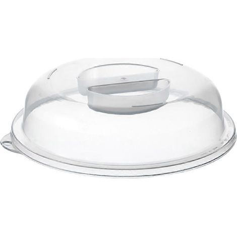 Mikrowellengeeignete Speisenabdeckung für Geschirr oder Teller (transparent) – 22,00 x 22,00 x 5,70 cm – Transparent (1/4)