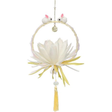 Lanternes chinoises à monter soi-même, kit de matériel pour la Fête de la Mi-Automne, lanterne LED lapin et fleur, beige (1/5)