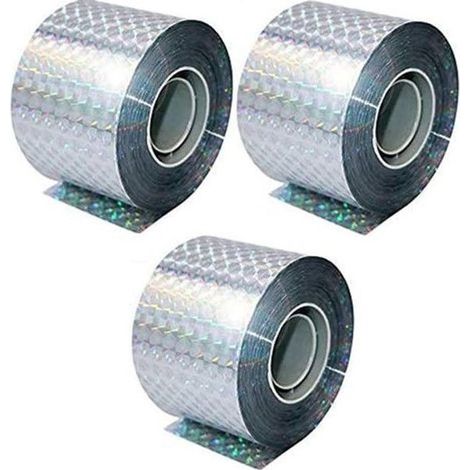 Bande Répulsive Anti Oiseaux, Lot de 3 Bandes X 50m x 4.8cm, Anti-Oiseaux epouvantail- pour éloigner Pigeons Corbeau et Plus (1/5)