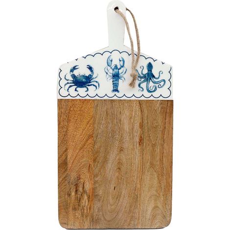 Planche apéro en bois de manguier Mer Rectangulaire