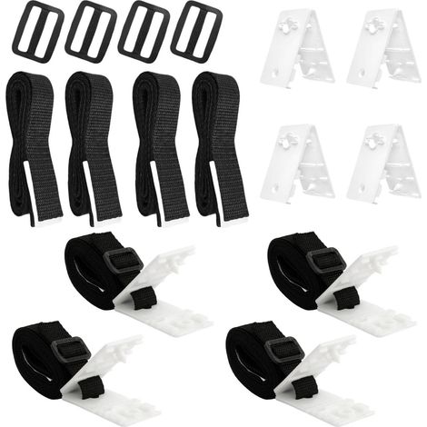 Set mit 8 Befestigungsgurten mit Clips und Schnallen, kompatibel mit mobilen Aufrollsystemen, Zubehör für Poolabdeckungen, Decken und Solarfolien