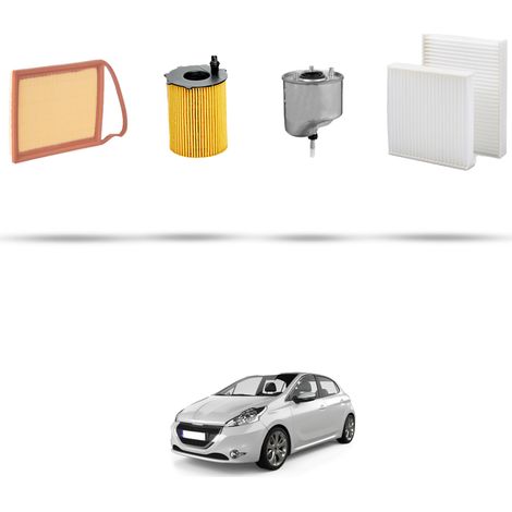 Kit tagliando 4 filtri compatibile con Peugeot 208 1.6 HDI FAP 68kw Dal 2012 (1/5)