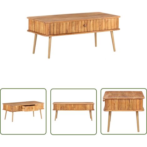 vidaXL Couchtisch 100x50x40 cm Massivholz Akazie (1/5)
