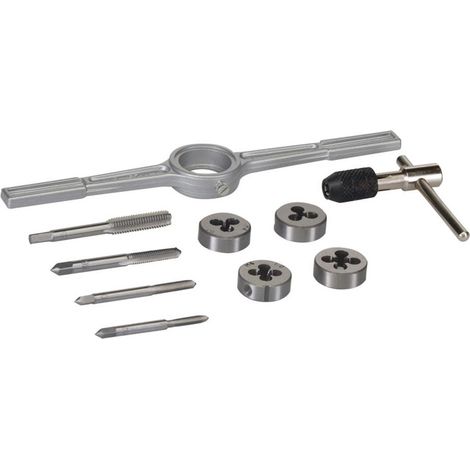 Silverline MS53 Tap & Die Set Metric 10pce 10pce (1/2)