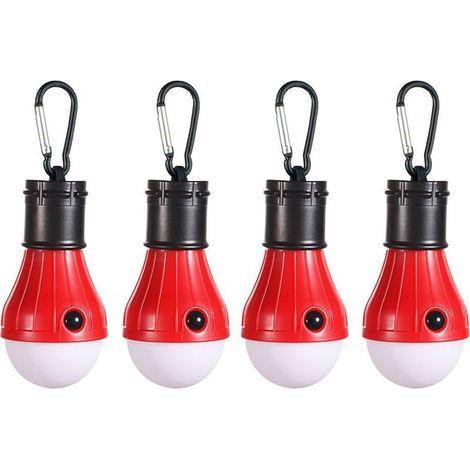 Lights of tent Portabledirige Lights of tent 4Emballage individuel With hook Lamp of emergency ouragan, mousqueton red (1/5)
