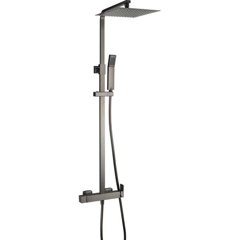 Columna de Ducha Modelo DUCHAINVERTER Fabricado en Latón Monomando Acabado en Titanio (1/2)
