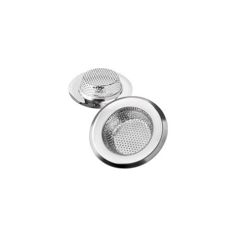 Filtre à Évier Cuisine Filtre de Vidange en Acier Inoxydable Drains d’Evier Durables Anti-colmatage Crépine Idéal pour Éviers de Maison Cuisine Bain Lavabo, 11.3cm de Diamètre 2 Pièces (1/5)