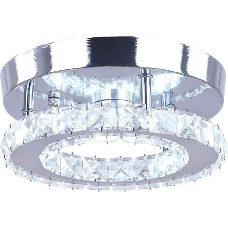 Moderna Lámpara de Techo LED de Cristal Salón Luz Colgante para Pasillo Cocina Dormitorio 20cm - Luz Blanca (1/5)