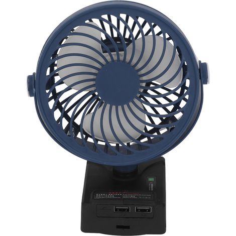 Ventilateur sans fil sur batterie lithium 2 vitesses angle réglable 21V portable pour camping extérieur voyage (1/5)
