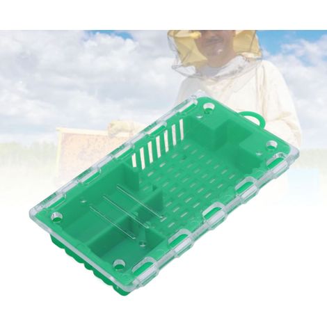 Lot de 10 cages à reines en plastique pour le transport des reines, matériel apicole, vert (1/5)
