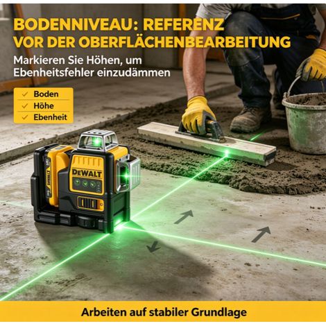 DeWalt DW089LG Linienlaser Schrägmodus, für individuelle Markierungen, Set mit Akku und Ladegerät (1/3)