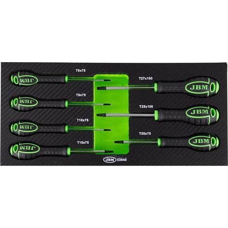 Set cacciaviti JBM 7 pezzi acciaio cromo vanadio