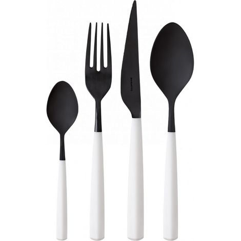 ATHENA Black Diamond, Posate Set 24 pz, Scatola Window, Casa