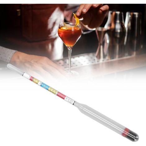 Hydromètre à trois échelles, mesureur de teneur en alcool domestique, hydromètre à liquide, mesureur de concentration, hydromètre à bière, mesureur d'alcool pour bière, outils de brassage domestique. (1/5)