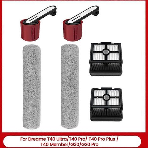 Filtre pour aspirateur brosse pour aspirateur Filtre de brosse pour aspirateur filtre de 6PCS Roller Brosse&HEPA filtre de Dreame T40 Ultra/T40 Pro/ T40 Pro Plus /T40 Member/G30/G20 Pro Aspirateur Cle (1/5)
