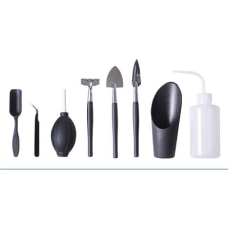 Kit de jardinage miniature pour plantes grasses, outillage bonsaï compact avec sac de rangement, accessoires pour succulentes et plantes d'intérieur (1/2)