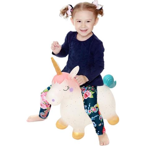 Cheval gonflable à chevaucher avec pompe, jouet cadeau pour enfants garçons et filles (1/5)
